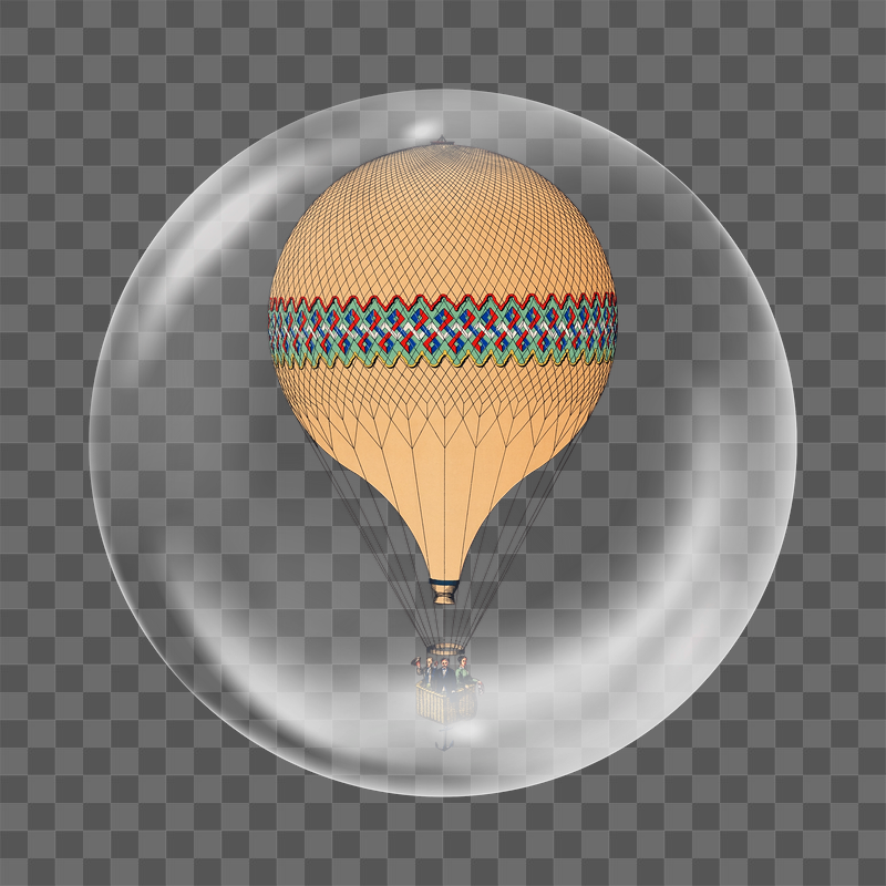 Air balloon png sticker, bubble | Free PNG - rawpixel