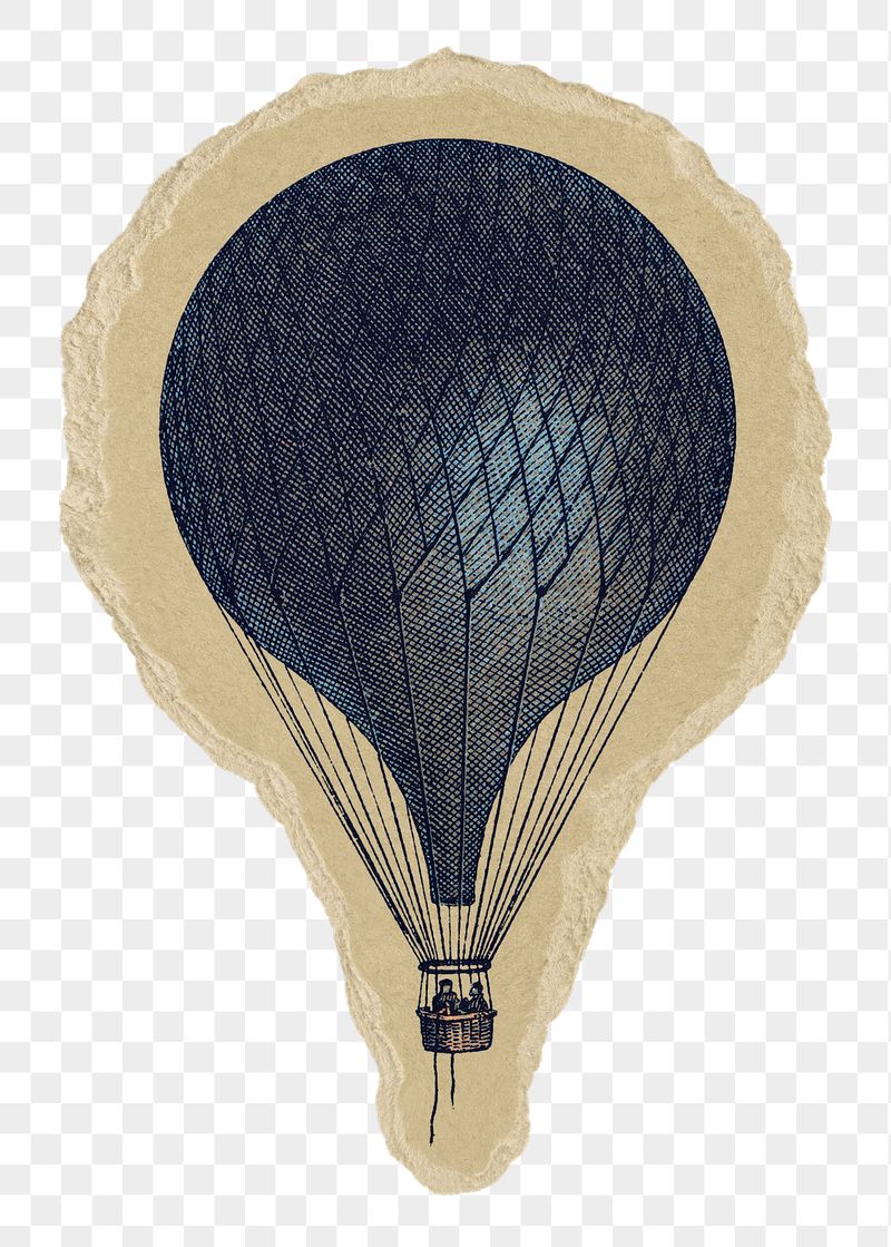 Air balloon png sticker, ripped | Free PNG Illustration - rawpixel