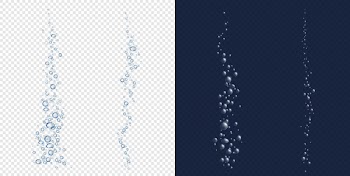 Air bubbles, water or soda oxygen fizz clip art Free Vector