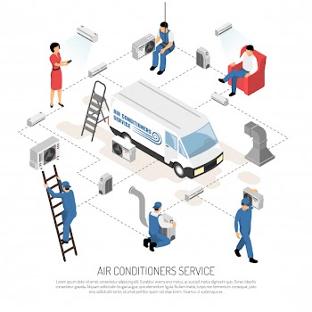 Air conditioner arrangement flowchart Free Vector