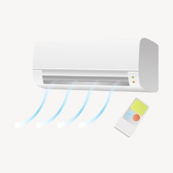 Air conditioner collage element, utility | Free PSD - rawpixel
