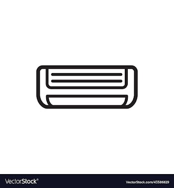 air conditioner in trendy flat style