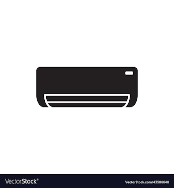 air conditioner in trendy flat style