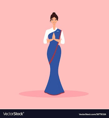 air hostess character in a standing position