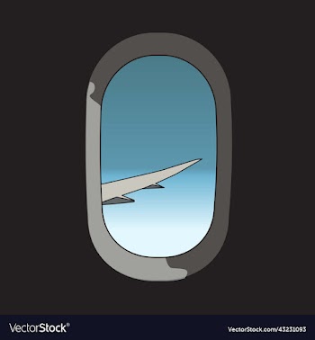 air plane window inside view design