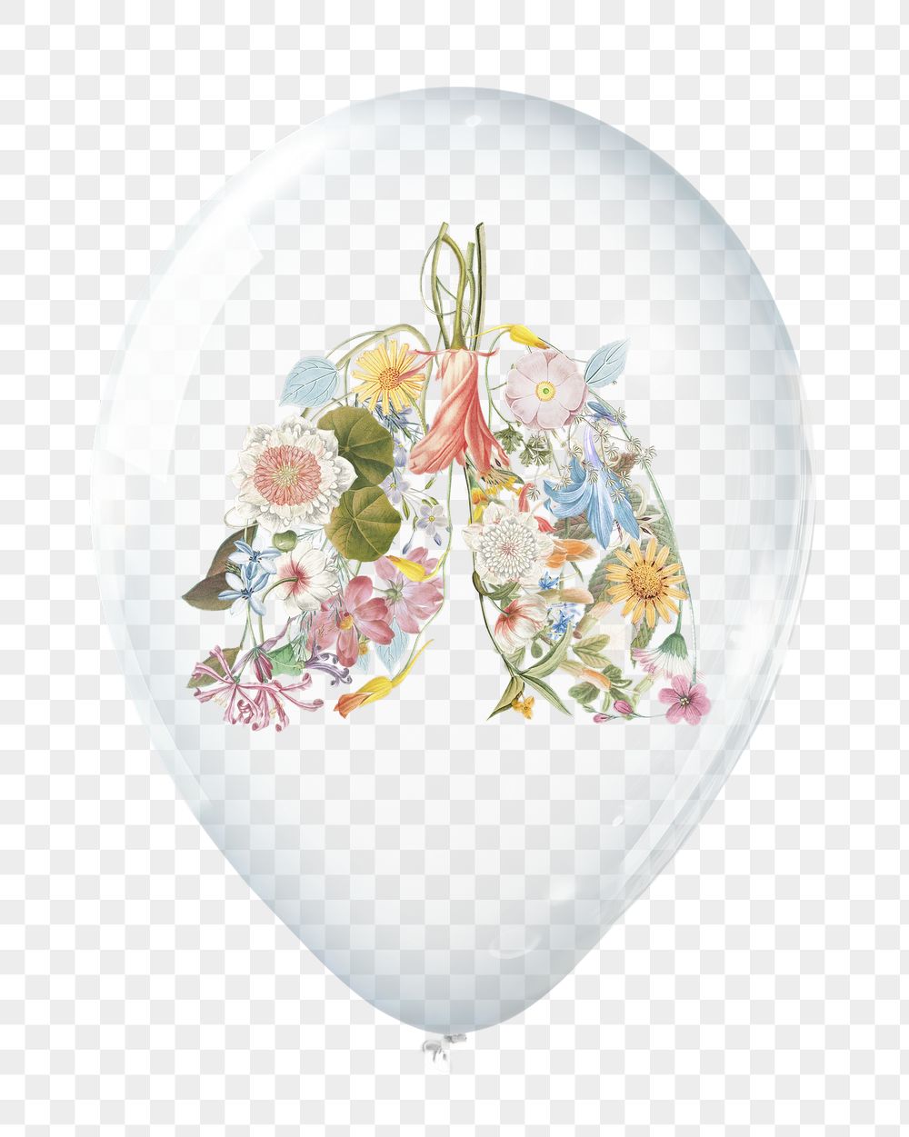 Air pollution png, floral lungs | Free PNG - rawpixel