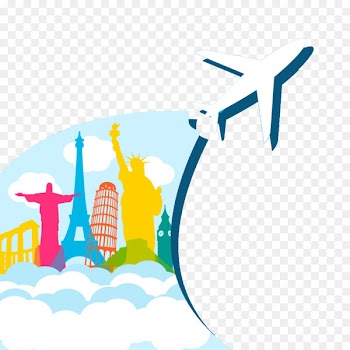 Air travel Airplane Flight - Creative World Travel poster background 