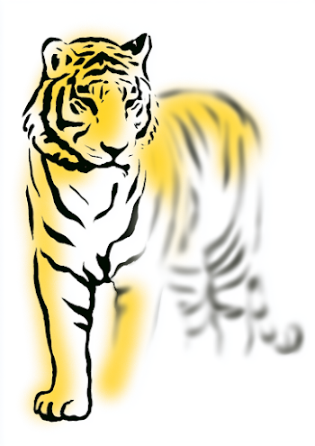 Airbrushed Tiger Illustration