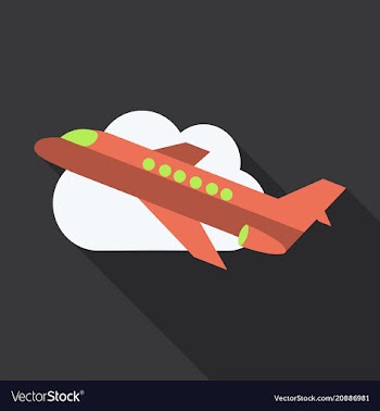 Aircraft icon travel isolated on background flat vector image