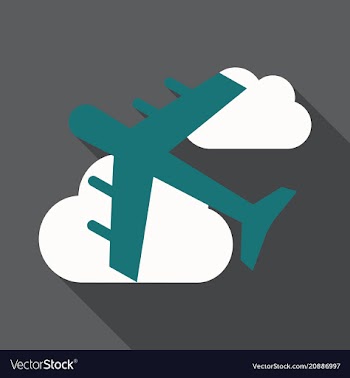 Aircraft icon travel isolated on background flat vector image