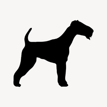 Airedale dog  silhouette clipart, | Free Vector - rawpixel