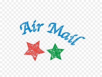 Airmail Email Illustration Text - acura stamp 