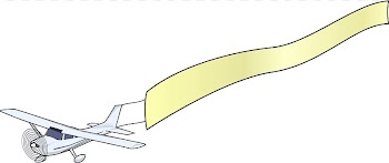 Airplane Aircraft Banner Aerial advertising , Plane With Banner transparent background PNG clipart