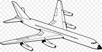 Airplane Aircraft Drawing Black and white Clip art - Airplane 