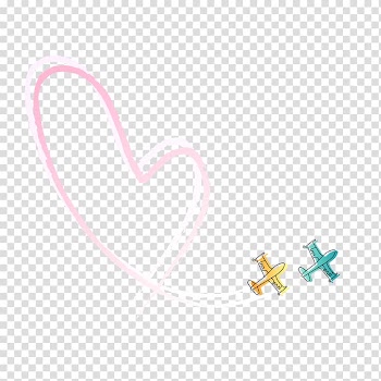 Airplane Aircraft Heart, Heart-shaped aircraft transparent background PNG clipart