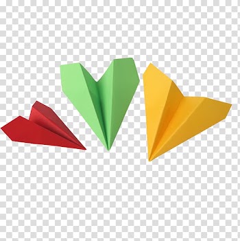 Airplane Android, Color paper airplane transparent background PNG clipart