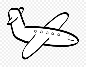 Airplane Black and white Drawing Clip art - Rabbit Line Art 