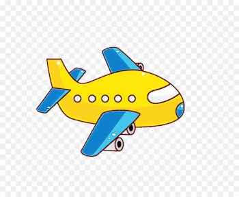 airplane cartoon air travel clip art yellow