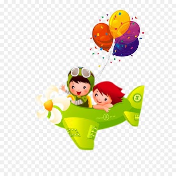 Airplane Cartoon Clip art - Cartoon child material 