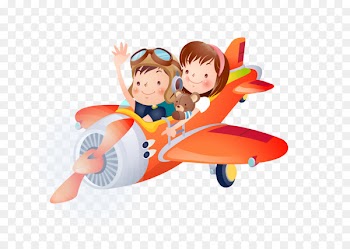 Airplane Child Cartoon - Fly kids 