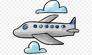 Airplane Clip art - Watercolor plane vector 