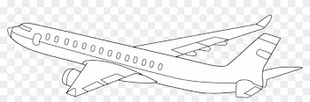 Airplane Clipart Black And White - Aeroplane With Black Background