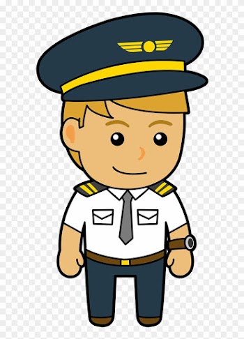 Airplane Clipart Captain - Pilot Clipart