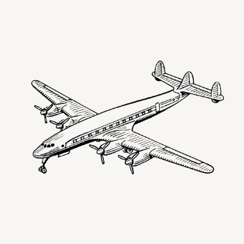 Airplane clipart, vintage vehicle illustration | Free Vector - rawpixel