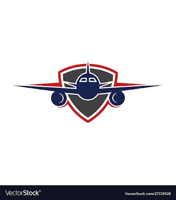 Airplane company logo traveling logo vector image