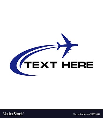 Airplane company logo traveling logo vector image
