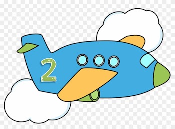 Airplane Flying Through Clouds - Airplane Clip Art