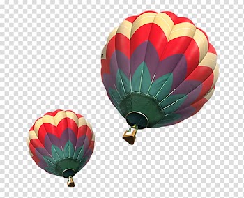 Airplane Hot air balloon, Two hot air balloons transparent background PNG clipart