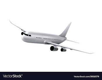 airplane isolated on white background all