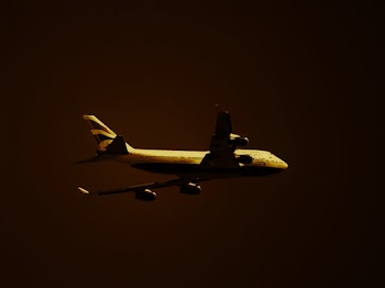 Airplane on Mid Air