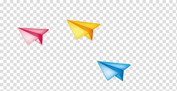 Airplane Paper plane, Color paper airplane transparent background PNG clipart