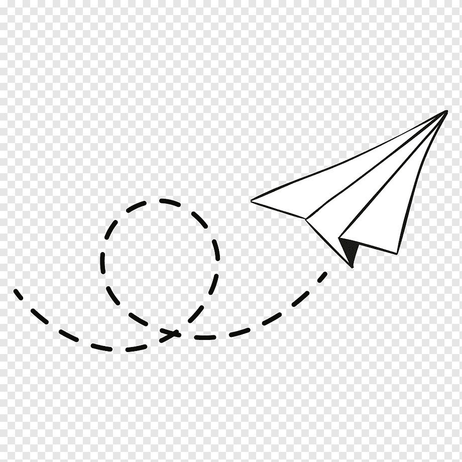 Airplane Paper plane, dotted line, angle, white, text png