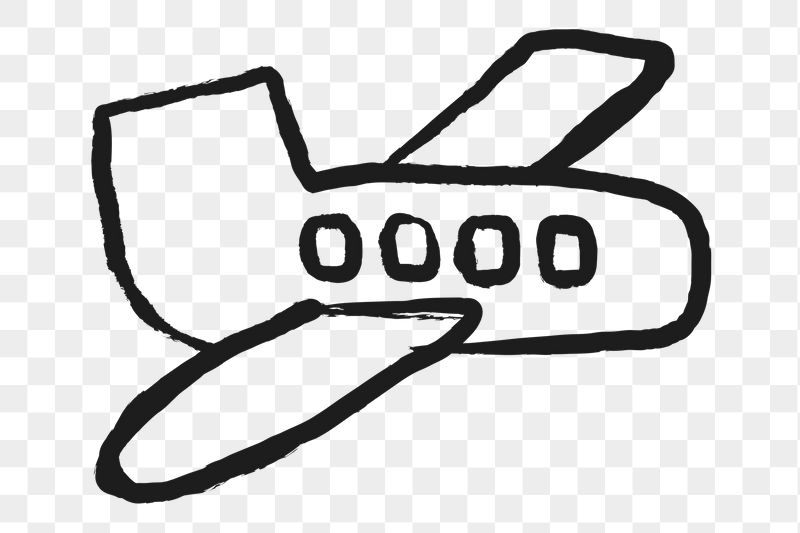 Airplane png sticker, vehicle doodle, | Free PNG Illustration - rawpixel