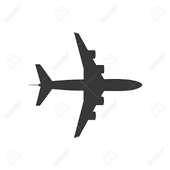 Airplane Silhouette Travel Transporation Flying Icon. Isolated ...