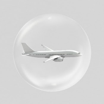 Airplane sticker, vehicle in bubble, | Free PSD - rawpixel