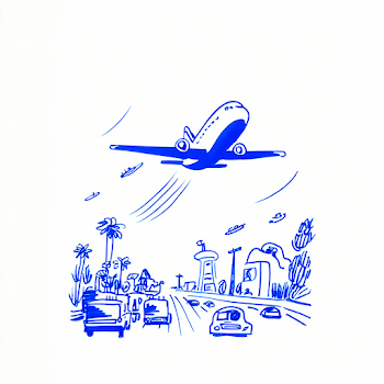 Airplane Taking Off from Airport