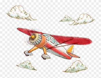 Airplane Watercolor Painting Illustration - Álbum De Fotos 160 Fotos 10x15 Momentos 701