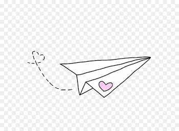 Airplane We Heart It Paper - White paper airplane 