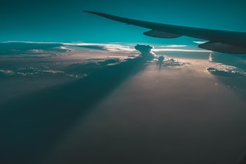 Airplane Wing on Mid Air