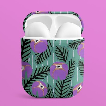 AirPods case mockup, vintage flower | Free PSD Mockup - rawpixel