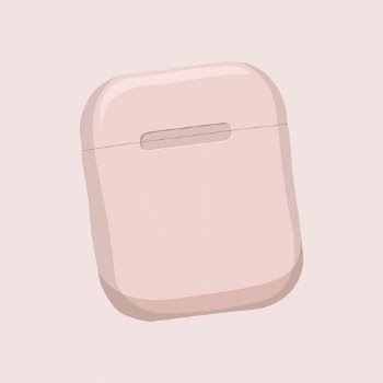 Airpods earphones sticker, pink wireless | Free Vector - rawpixel