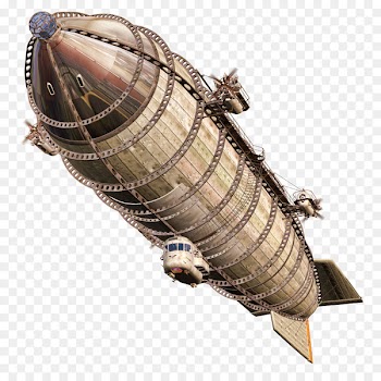 Airship Steampunk Zeppelin - Wooden rockets 
