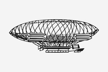 Airship, transportation illustration. Free public | Free Photo Illustration - rawpixel