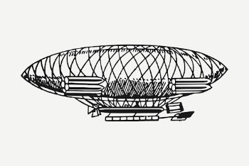 Airship, transportation illustration psd. Free | Free PSD Illustration - rawpixel