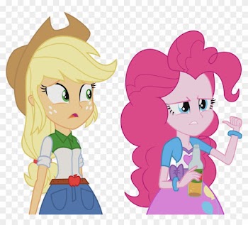 Aj And Pinkie By Sparklov - Applejack And Pinkie Pie Equestria Girls