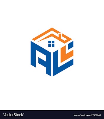 Al home abstract polygonal letter logo vector image